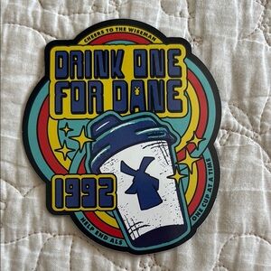 Colorful Drink One for Dane Dutch Sticker